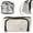 White 1, variant on Large Pencil Case Big Capacity Pencil Pouch with 3 Compartments Canvas Pen Bag Marker Pen Bag Pencil Case for Women Black Polka Dot