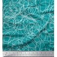 thumbnail image 1 of Soimoi Blue Moss Georgette Fabric Thread Art & Craft Print Fabric by Yard 42 Inch Wide, 1 of 3
