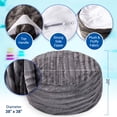 thumbnail image 4 of Cheer Collection Faux Fur Bean Bag and Stuffed Animal Storage Case, Gray, 4 of 5