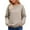 a-Beige543107, variant on VNKIDY Women's Sweatshirt Street Style Solid Color Oversized Crewneck Sweatshirt Long Sleeve Loose Fit Pullover With Stitch Detail For Daily Wear Casual Tops
