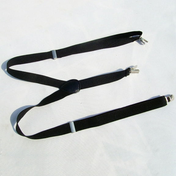 PAMINGONO Black Elastic Suspenders for Women, 1 Set Anti- Casual Wear Adjustable Straps