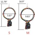 thumbnail image 2 of Bird Rope Swing Colorful Perch Climbing Toy for Parrots Budgie Parakeet Cockatiel Cockatoo Conure, 2 of 5