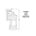 thumbnail image 2 of Wave Lighting 7.1 in. D x 12.75 in. H x 5.75 in. W 1-Light Black Outdoor Round Wall Lantern Sconce with Durable Clear Acrylic Lens, 2 of 2