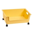 thumbnail image 4 of jifeng Bac de Rangement avec Roues Boîte de Rangement Polyvalente pour Placard Étagères Jaune, 4 of 9