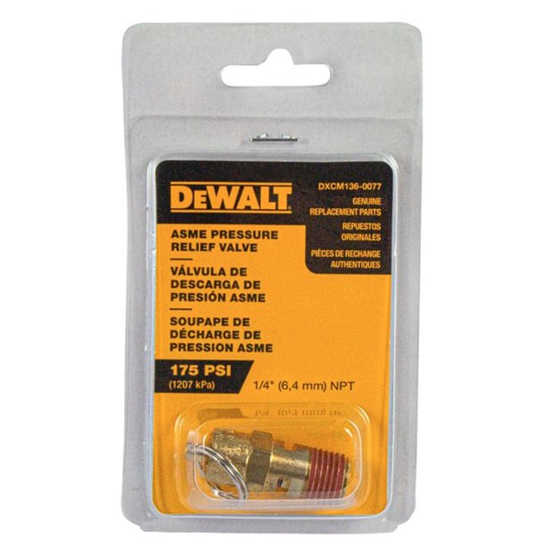 DeWALT DXCM1360077 175 PSI ASME Pressure Relief Valve