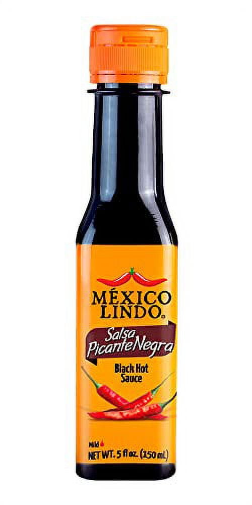 Mexico Lindo Hot Sauce Variety Pack | Includes One Bottle Each of Picante Negra + Red Habanero + Green Habanero + 7 Mares | 5 Fl Oz Bottles (Pack of 4)