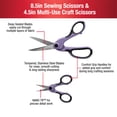 thumbnail image 6 of SINGER ProSeries Fabric and Detail Scissor Set, 2-Piece, Lilac, 6 of 10