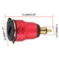 thumbnail image 1 of 12V-24V Motorcycle USB  Socket with LED Display EU Plug, 1 of 7