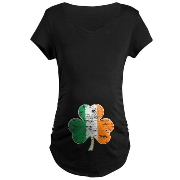 CafePress - Vintage Irish Flag Shamrock Maternity T Shirt - Maternity Dark T-Shirt