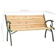 thumbnail image 2 of vidaXL Patio Bench 48.4" Cast Iron and Solid Firwood, 2 of 5