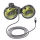 thumbnail image 2 of Ventilador de coche de doble cabeza alimentado por USB con luz ajustable - Soporte flexible para la manguera para refrigeración multiángulo en el salpicadero o la consola, 2 of 9