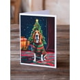 thumbnail image 2 of Basset Hound Christmas Greeting Cards Pack of 8 7 in x 5 in, 2 of 3