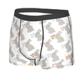 thumbnail image 2 of Naloa Gray Rabbit Print Mens Underwear - Boxers for Men, Classic Briefs for Men, 2 of 9