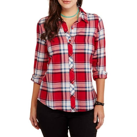Women's Classic Plaid Shirt - Walmart.com