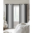 thumbnail image 3 of Ombre Black White Blackout Curtains 96 Inches Length, Simple Abstract Striped Farmhouse Window Treatment Thermal Insulated Drapes for Bedroom Living Room 2 Panels 104x96 Inches, 3 of 8