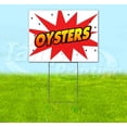thumbnail image 1 of Wbg Oysters (18" x 24") Yard Sign, Includes Metal Step Stake, 1 of 6
