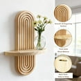 thumbnail image 4 of Wooden Arched Wall Shelf 2 Pack Boho Wall Hanging Shelf - Handmade Rainbow Arch Floating Shelves Trinket Storage Rack Vintage Wood Wall Decor for Bedroom Living Room Nursery Bathroom, 4 of 7