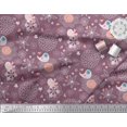 thumbnail image 3 of Soimoi Georgette Viscose Fabric Heart,Floral & Bird Kids Printed Fabric 1 Yard 42 Inch Wide, 3 of 3