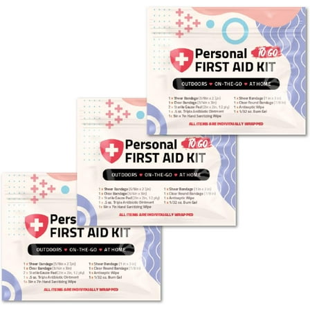 First Aid Emergency Medical Kit Mini and Travel Size - | Great for Kids, Schools, Business, Hiking, Camping | Wound Care Products (Abstract) (3)