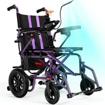 Arshin Electric Wheelchair Lightweight Foldable,20  Miles Electric Wheelchairs for Adults,Smart Motorized Mobility Scooter with 360°Joystick,286  lbs Capacity(Purple)