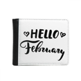 thumbnail image 1 of Hello February Quote Handwrite Wallet Purse Flip Bifold Faux Leather Multi-Function, 1 of 4