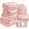 thumbnail image 3 of CHUANK 7 Pcs Travel Luggage Bags  Solid Color Clothes Storage Bags  Travel Portable Bags, 3 of 7