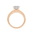 thumbnail image 3 of GEMOUR Rose Gold Plated Sterling Silver 2 ct Princess Cut Cubic Zirconia Solitaire Ring, Size 8, 3 of 4
