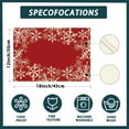 thumbnail image 6 of Red Snowflakes Christmas Winter Xmas Cloth Placemats Set of 4 Table Mats Table Decorations 12x18 Inch, 6 of 6