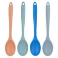 thumbnail image 1 of Cucharas de silicona para cocinar - Cucharas de cocina grandes para mezclar, servir y revolver - Utensilios antiadherentes resistentes - Cucharas grandes sólidas y ranuradas - Apta para lavavajillas, 1 of 5