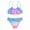 Blue, variant on Girls Two Piece Bikini Swimsuits Hawaiian Bathing Suit for Kids Summer Beach Swimwear Set 5-14Year