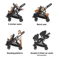 thumbnail image 3 of Graco Ready2Grow 2.0 Double Stroller Features Bench Seat and Standing Platform Options, Rafa, 3 of 5