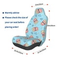 thumbnail image 3 of Honeii I Am A Fan Popcorn Print Car Seat Cover,Car Interior Covers,Universal Fit Seat Protector, Compatible with Most Cars, SUVs, Trucks, and Vans, 3 of 5