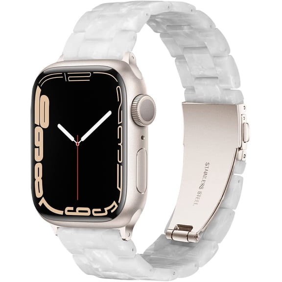 EIKODO-Light Apple Watch Band-Fashion Resin iWatch Bands for Women Men Bracelet Compatible with Stainless Steel Buckle for Apple Watch Series 10 Series SE Series 9 Series 8 Series 7 6 5 4 3 2 1 Ultra