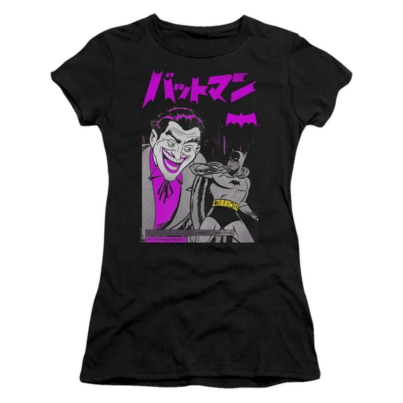 Batman Kanji Cover S/S Junior Women's T-Shirt Sheer Black