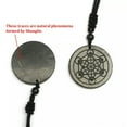 thumbnail image 6 of Round Triangle Shungite Stones Crystal Necklace Rope Pendant Protection EMF Gift, 6 of 9