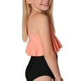 thumbnail image 3 of LckLvx Cute Swimsuits for Girls Bikini 2 Piece Ruffle Sleeveless Swim Tops and Ruched Bottoms 2 Piece Set 2-12Years, 3 of 6