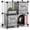 Clear, variant on Sorbus 4-Cube Storage Organizer, Waterproof Cubby Shelf for Closet & Bedroom, Pink