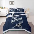 thumbnail image 1 of Erosebridal Ensemble de Literie Ballon de Jeu Football Simple, Couette Thème Sport, Décoration de Chambre Rugby (Dallas), Réversible, Léger, 2 Pcs, 1 of 7