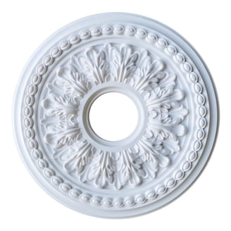 Ceiling Medallion Home Round Medallion PU Decorative Ceiling Fan Light Fixtures Covers Plate For Decorative Chandeliers And Fans