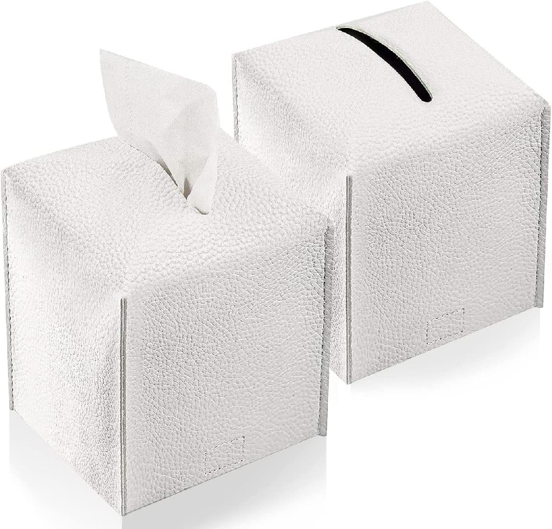 White Tissue Box Cover 5 "X5 X5 Square Exquisite Tissue Box Holder Made