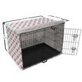 thumbnail image 6 of Valentine's Day Dog Crate Cover, Hearts Arranged into Diagonal Squares, Easy to Use Pet Kennel Cover Small Dogs Puppies Kittens, 7 Sizes, Seafoam Dark Coral, by Ambesonne, 6 of 6