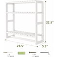 thumbnail image 2 of Over The Toilet Storage Bathroom Shelves Wall Mounted 3 Tier Space Saver Corner Shelf Organizer Bamboo Towel Rack Toilet Paper Cabinet with Hanging Rod White White 1pack,Large, 2 of 6