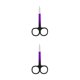 thumbnail image 3 of Vogacara Tijeras para cejas, tijera para el pelo de la nariz Simple para el hogar, accesorio para quitar el pelo, herramienta de belleza Púrpura Negro 2Conjunto, 3 of 6