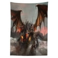 thumbnail image 3 of Ambesonne Gothic Tablecloth Rectangular Table Cover, Dragon Monster, 60"x90", Brown Grey, 3 of 4