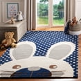 thumbnail image 2 of SAFAVIEH Kids Constantine Bunny Wool Area Rug, Navy/Ivory, 5' x 8', 2 of 9