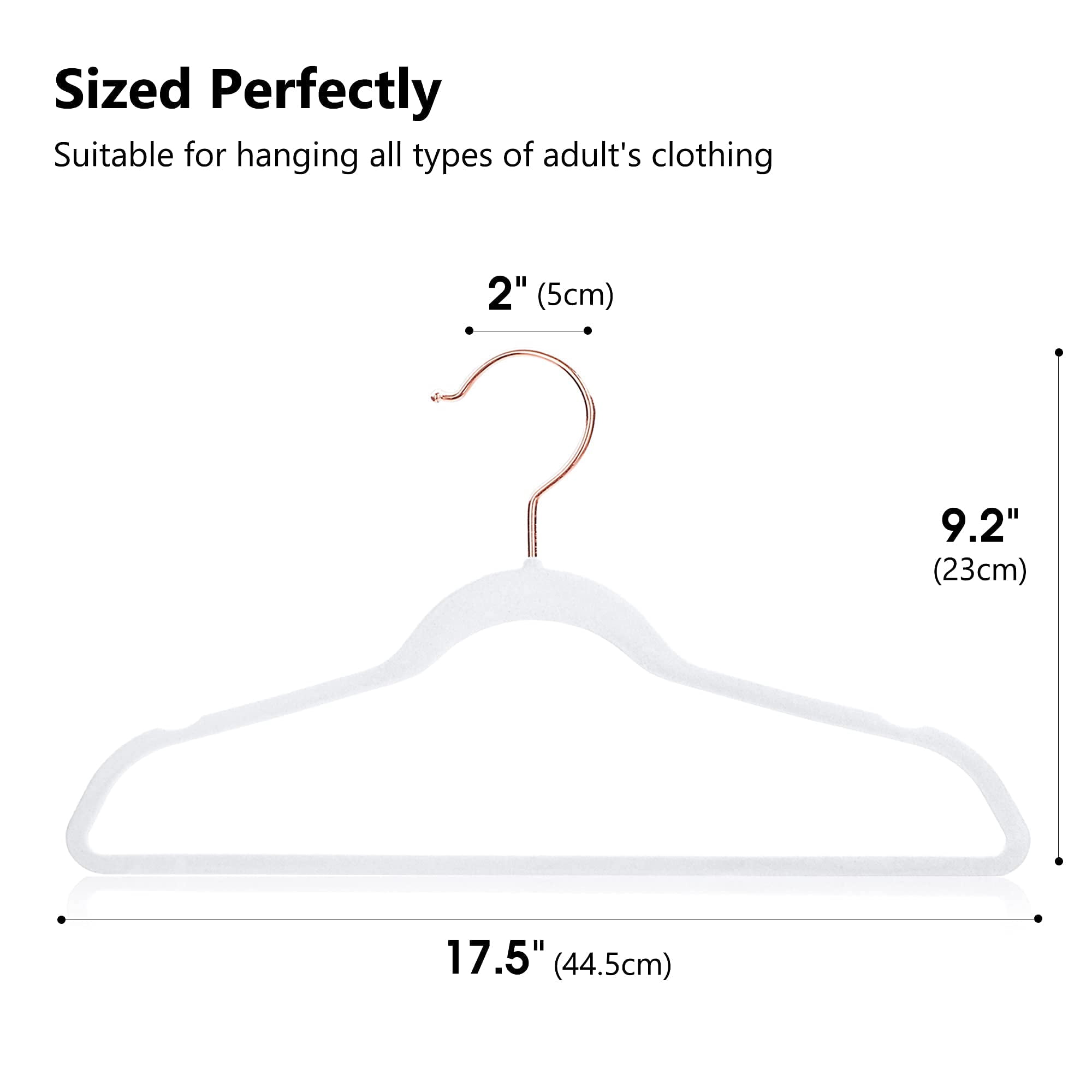ACSTEP Velvet Clothes Hangers 60 Pack, Non-Slip Hangers with 360 Rotating Hook, Hangers for Clothes,Coat,Skirt,Pants, White
