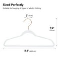 thumbnail image 5 of ACSTEP Velvet Clothes Hangers 60 Pack, Non-Slip Hangers with 360 Rotating Hook, Hangers for Clothes,Coat,Skirt,Pants, White, 5 of 7