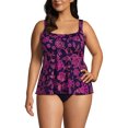 thumbnail image 3 of Lands' End Women's Plus Size DDD-Cup Flutter Scoop Neck Tankini Top, 3 of 3