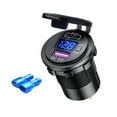 thumbnail image 2 of US 12V QC3.0 Dual USB Car Fast Charger Socket Outlet LED Voltmeter Waterproof, 2 of 10