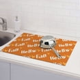 thumbnail image 6 of Honeii Hello Fall Print Kitchen Drying Mat Coffee Bar Mat Hide Stain Coffee Maker Mat for Countertops Coffee Pot Dish Drying Mat, 6 of 7